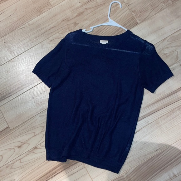 J. Crew Tops - J. Crew navy Blue Knit Sweater Tee